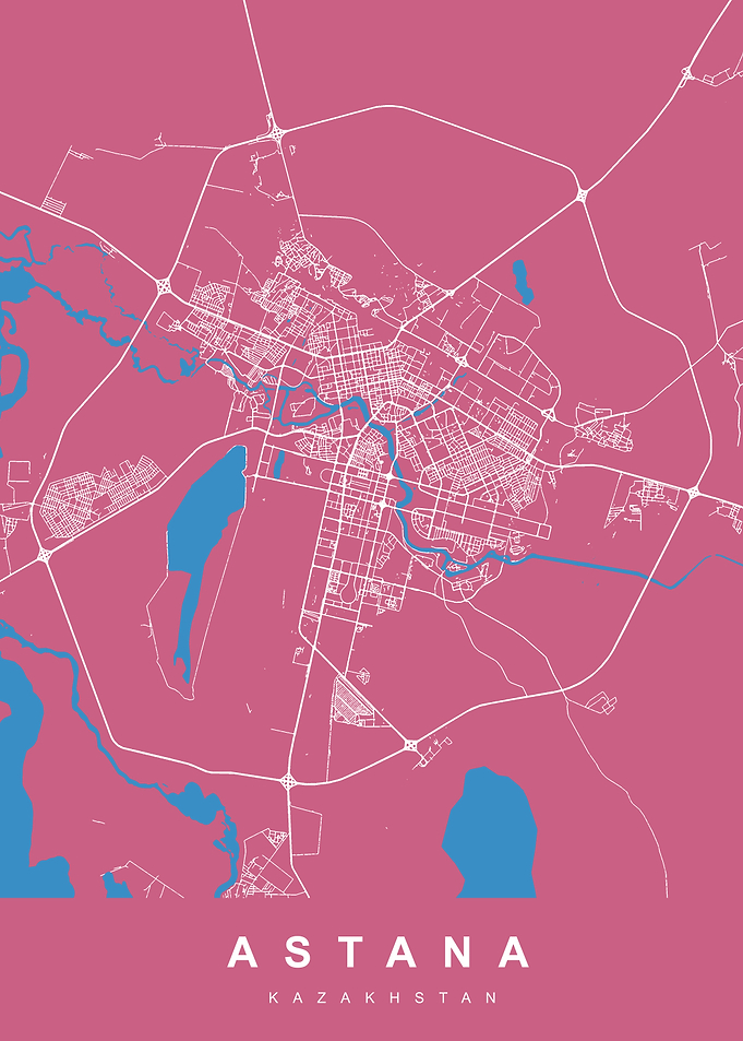 ASTANA Map KAZAKHSTAN