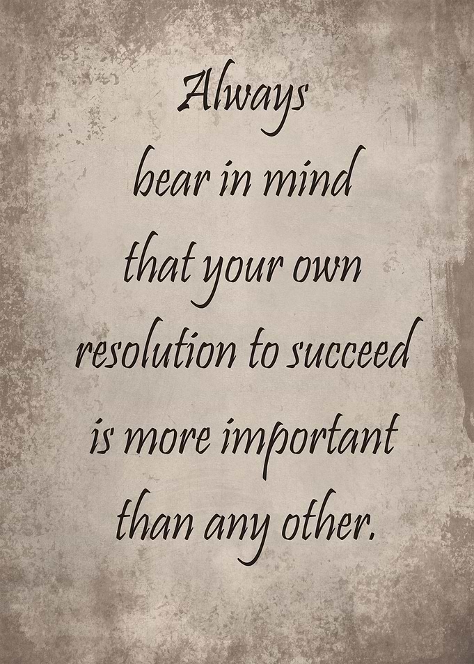 Your Resolution to succeed
