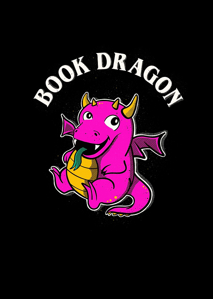 Book Dragon Funny Fantasy