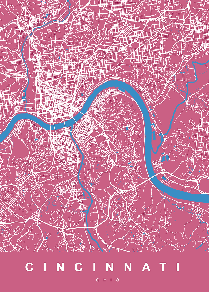 CINCINNATI Map OHIO