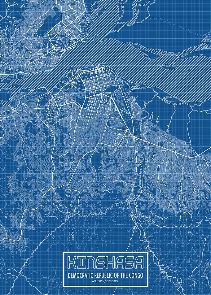 Kinshasa Map Blueprint