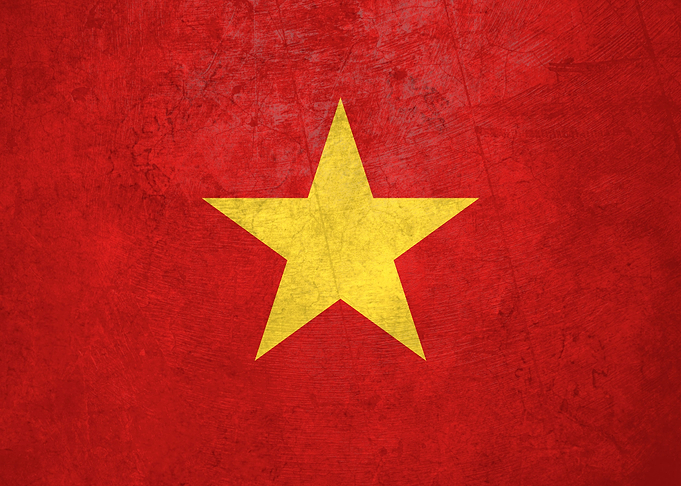 Flag of Vietnam on Wall
