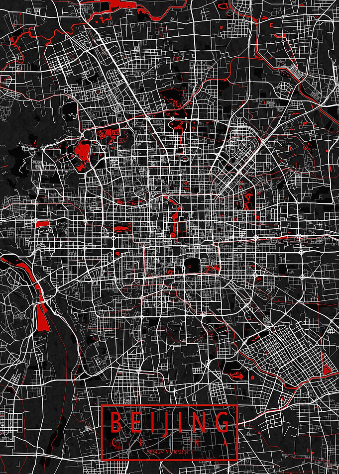 Beijing City Map Oriental