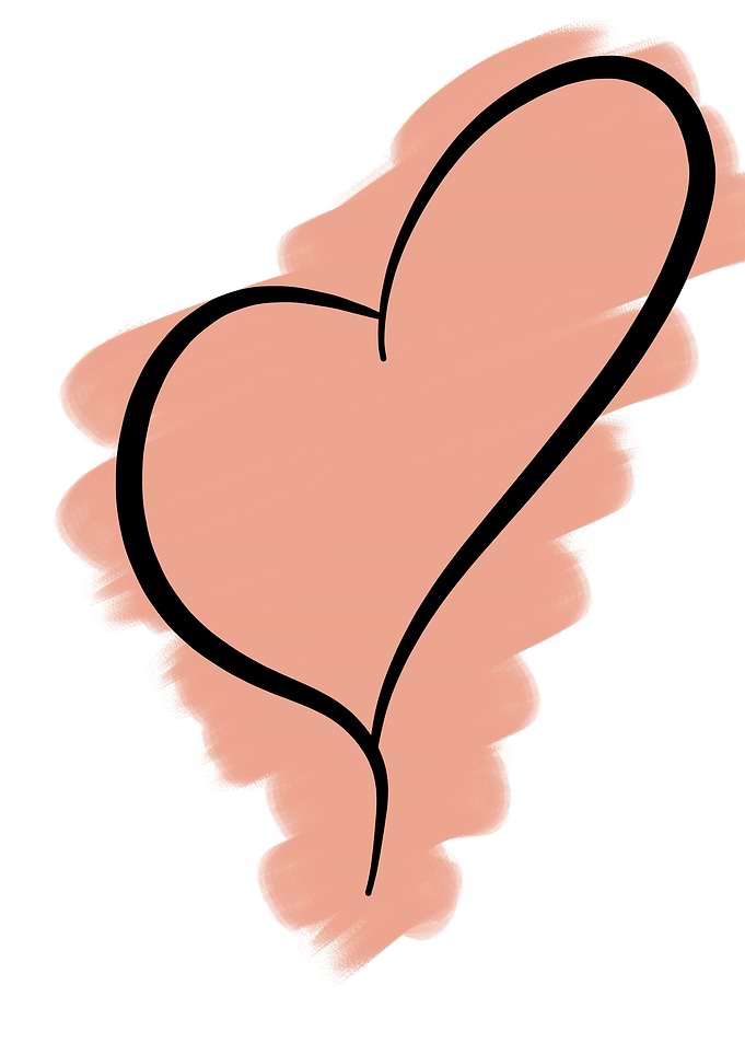 Minimalist hand draw heart