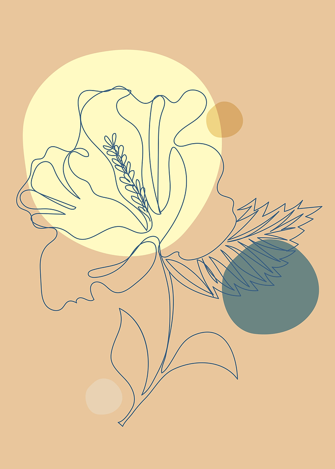 Tropical leaves floral art
