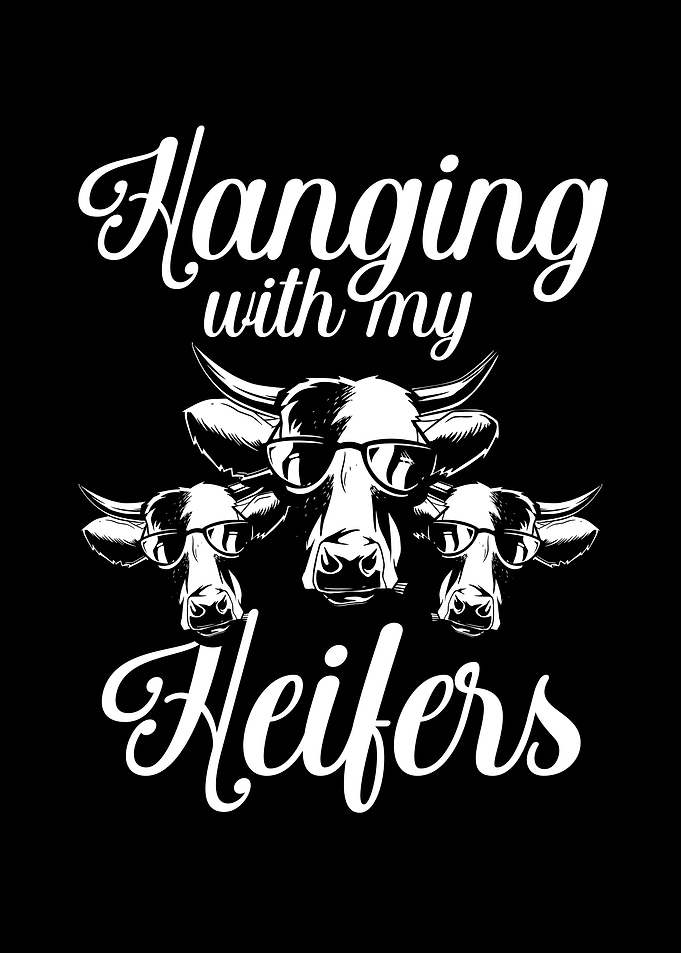 Hanging with my heifers