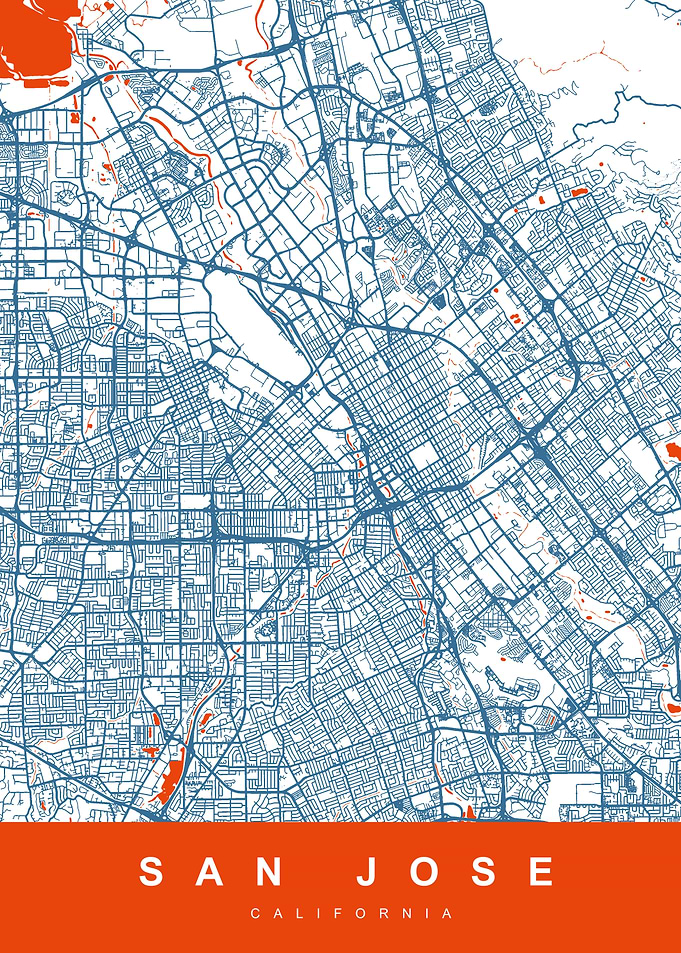 SAN JOSE Map CALIFORNIA