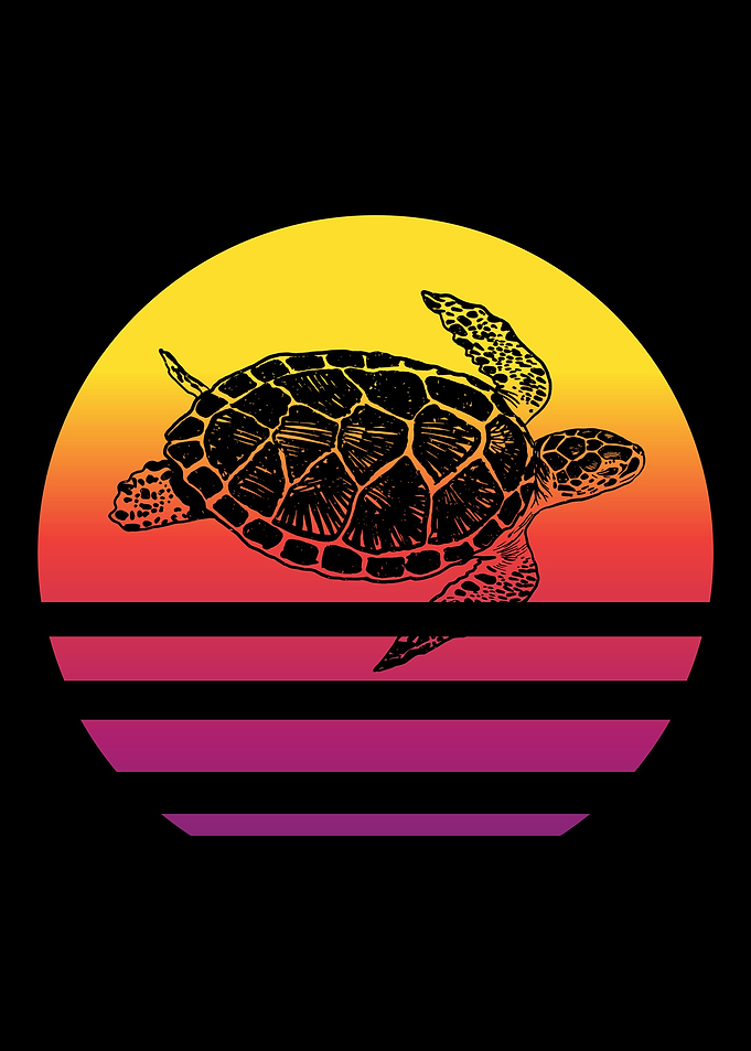 Sea Turtle Retro Vintage