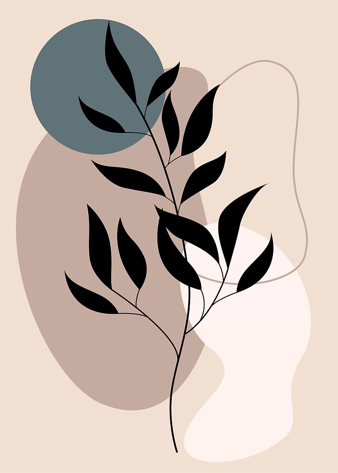 Abstract botanical leafart