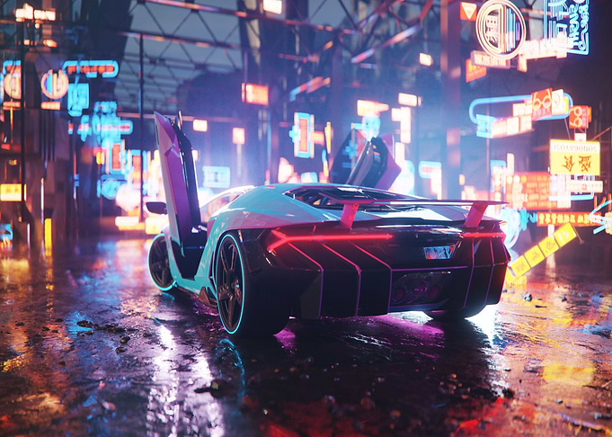 Cyberpunk Supercar
