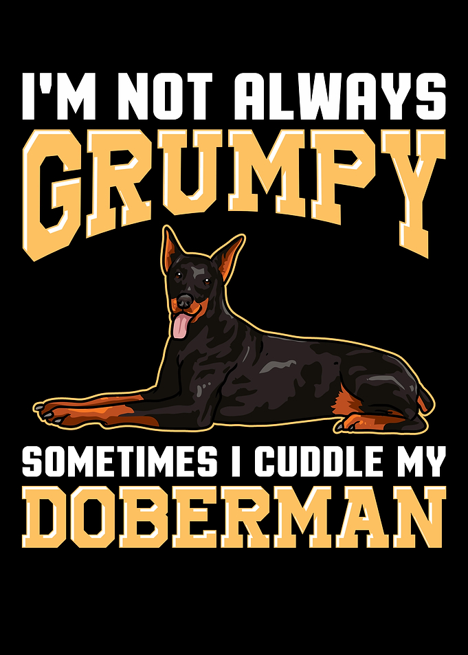 I Cuddle My Doberman Dog