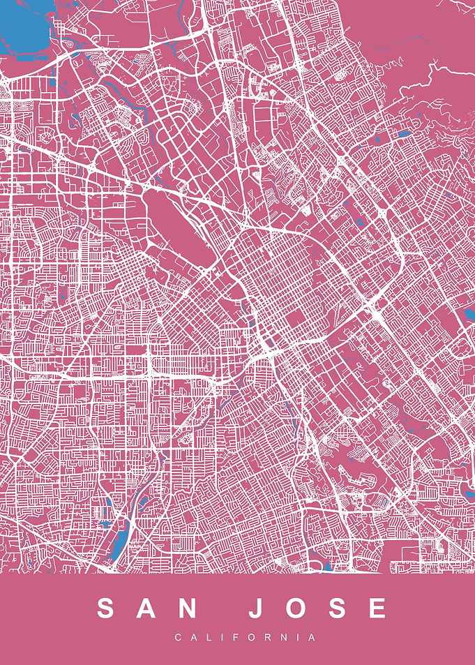 SAN JOSE Map CALIFORNIA