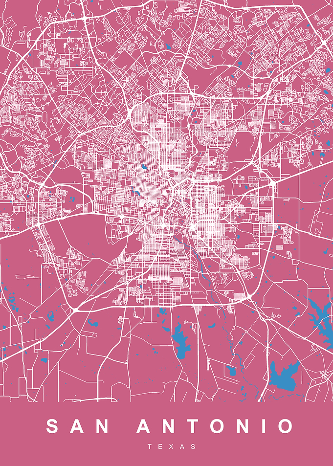SAN ANTONIO Map TEXAS