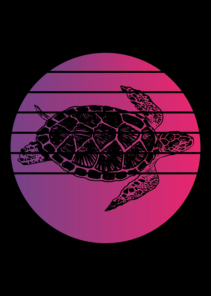 Sea Turtle Retro Vintage