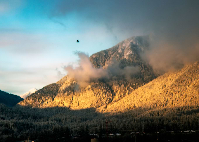 Mountains in the sun