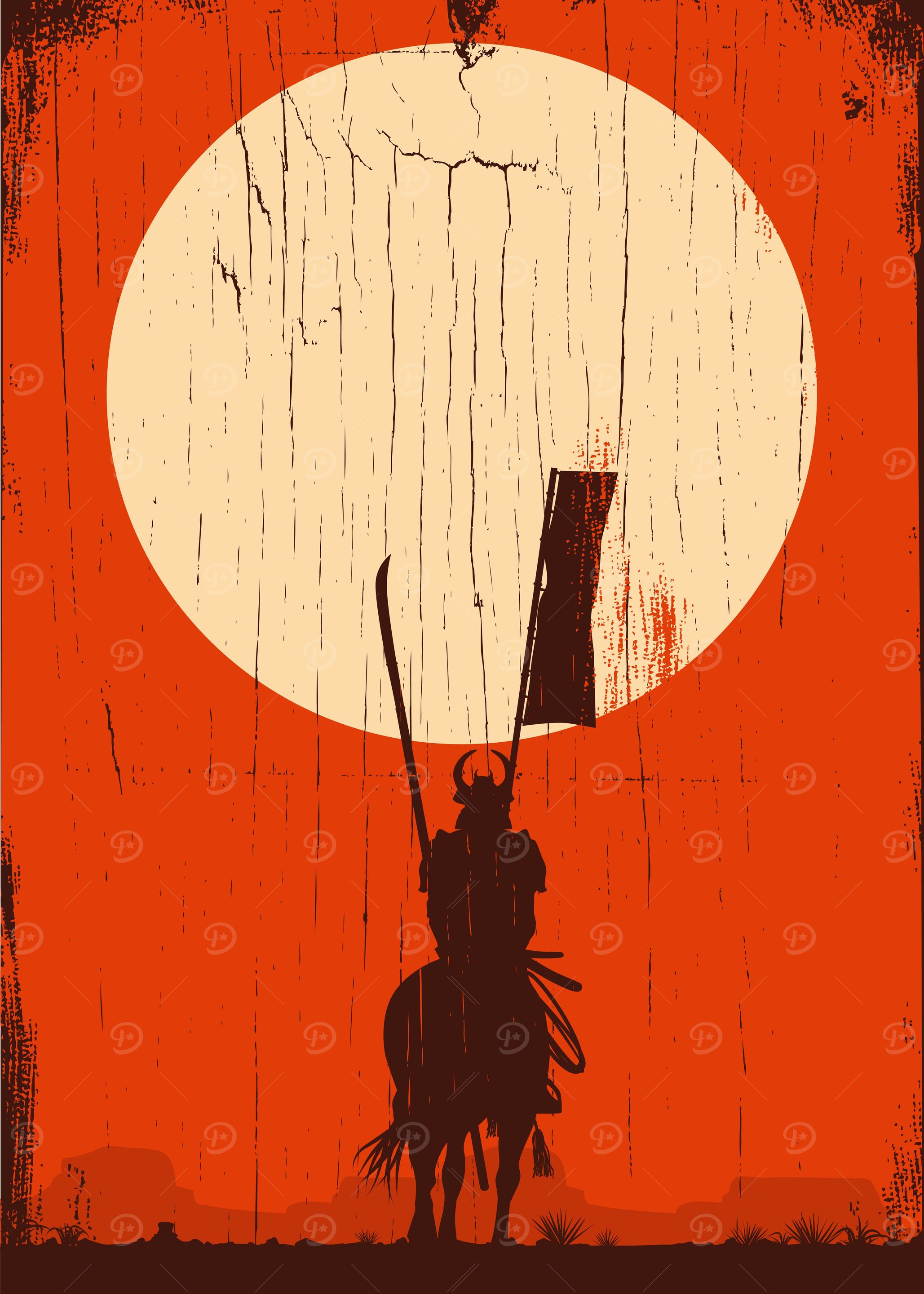 Japan samurai sun