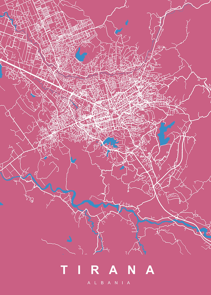 TIRANA Map ALBANIA