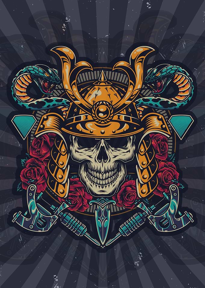 Japan samurai mask