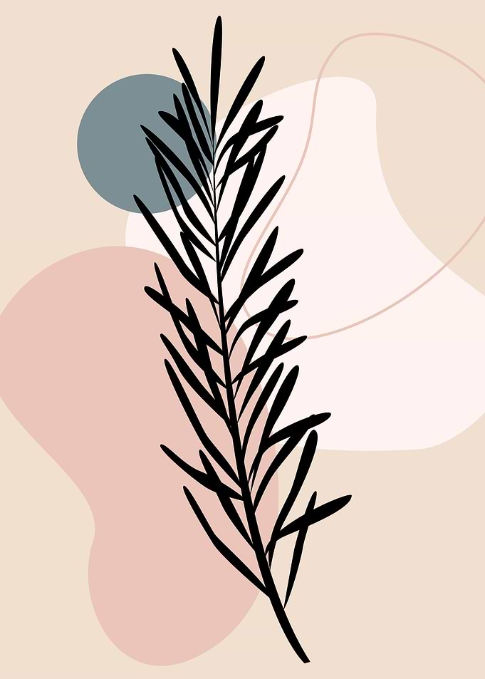 Botanical tropical leaf