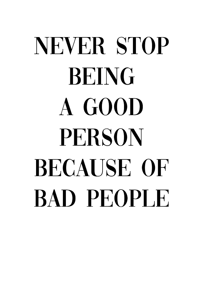 Being a Good Person