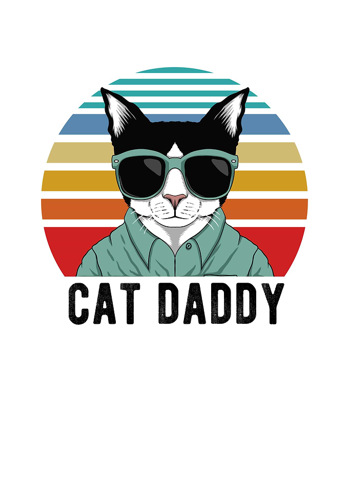 Retro Vintage Cat Daddy