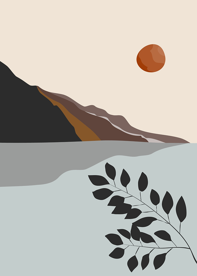 Nature sun river landscape