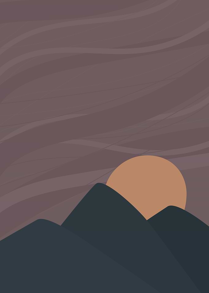 Scandinavian sunset view