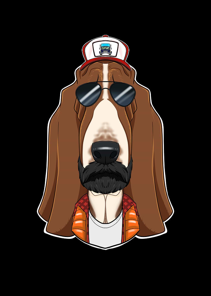 Truck Driver Basset Hound