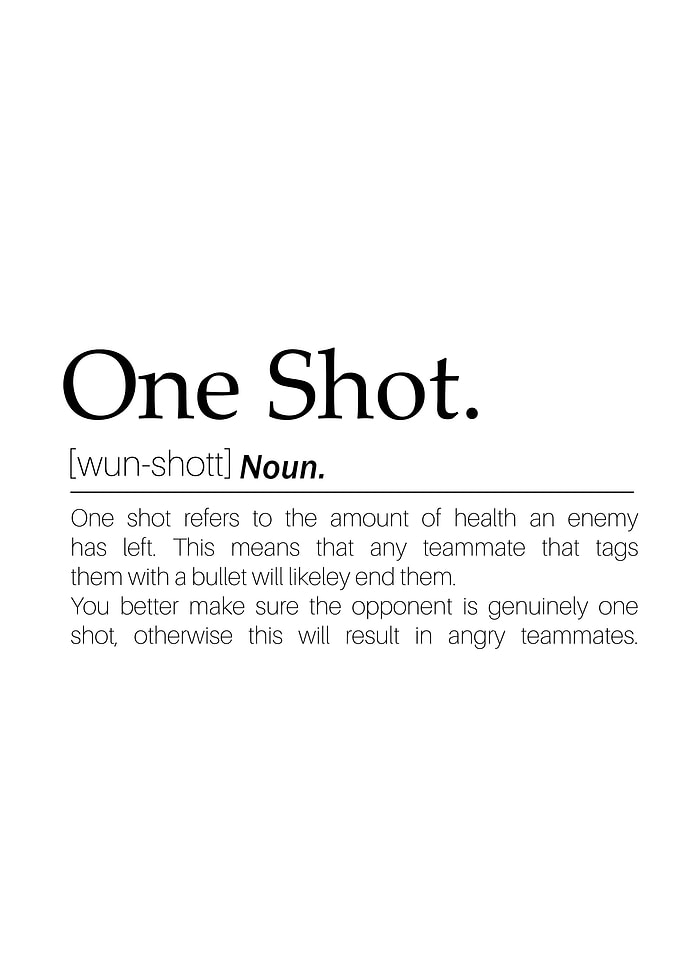 One Shot meaning