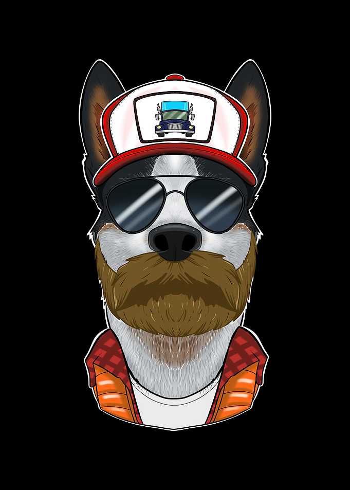Truck Driver Blue Heeler
