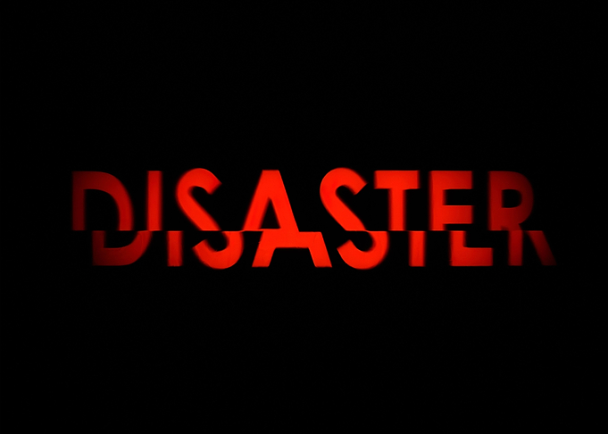 Moshed disaster text red g