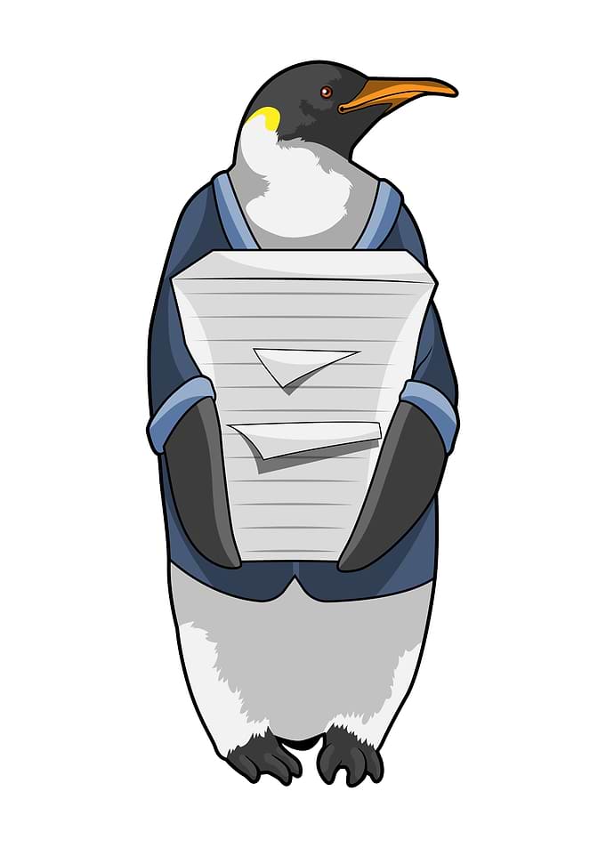 Penguin Secretary Paper