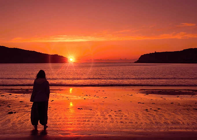 Woman by the sea