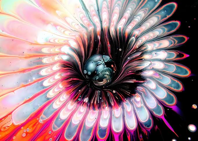 Flower abstract colourful