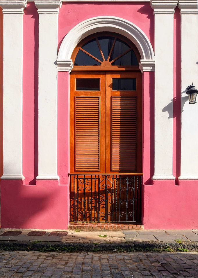 Pink house in Puerto Rico