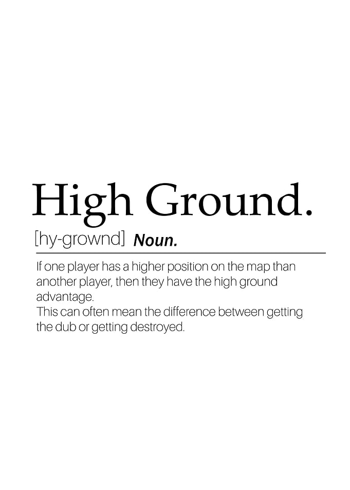 high ground word def