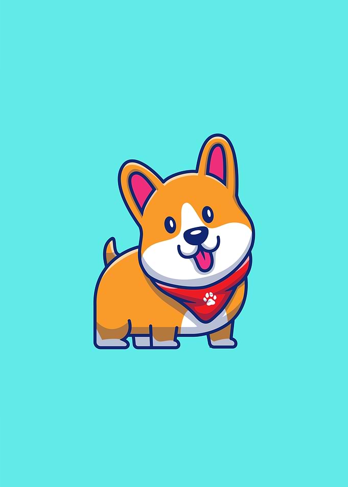 Cute Corgi With Scarf