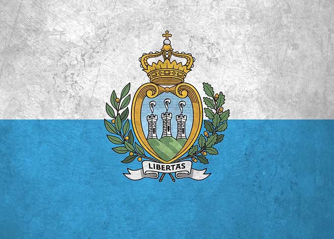 Flag of San Marino on Wall