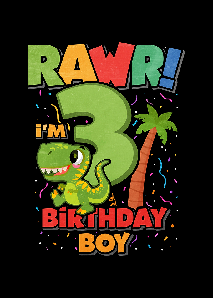4 Birthday Dinosaur