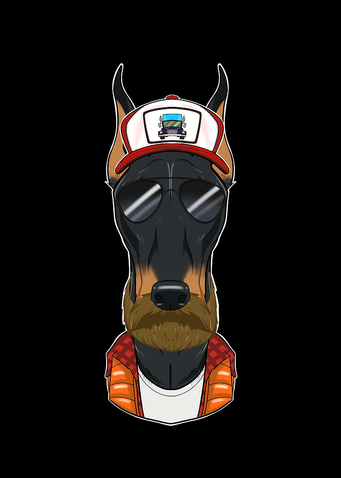 Truck Driver Doberman