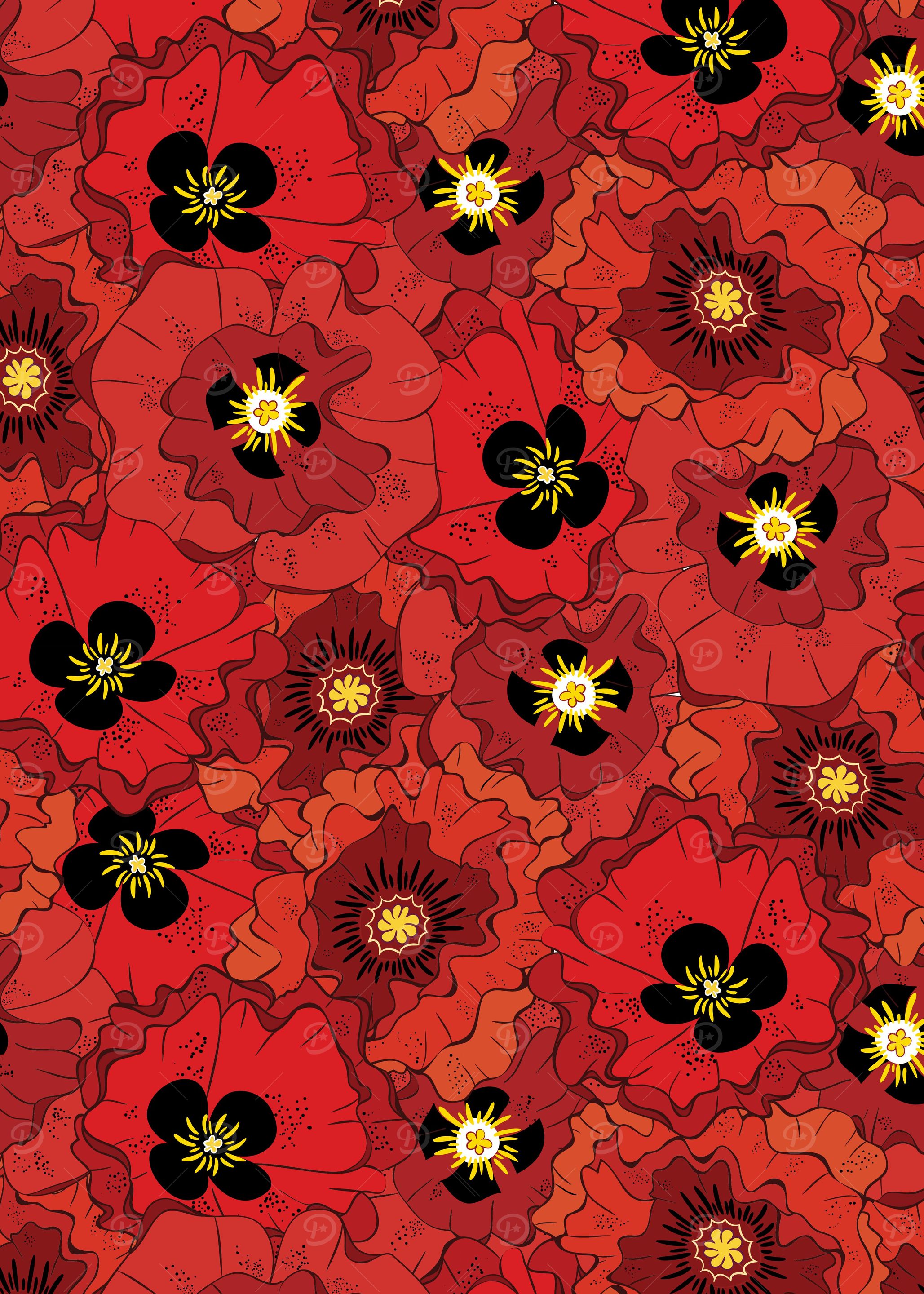 Red poppies