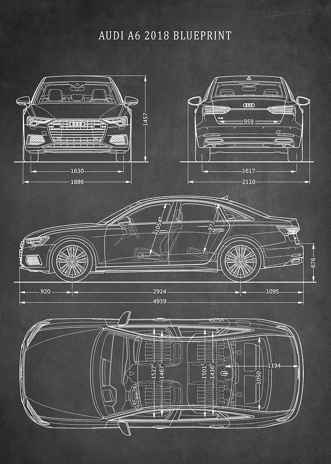 Audi A6 2018 Blueprint