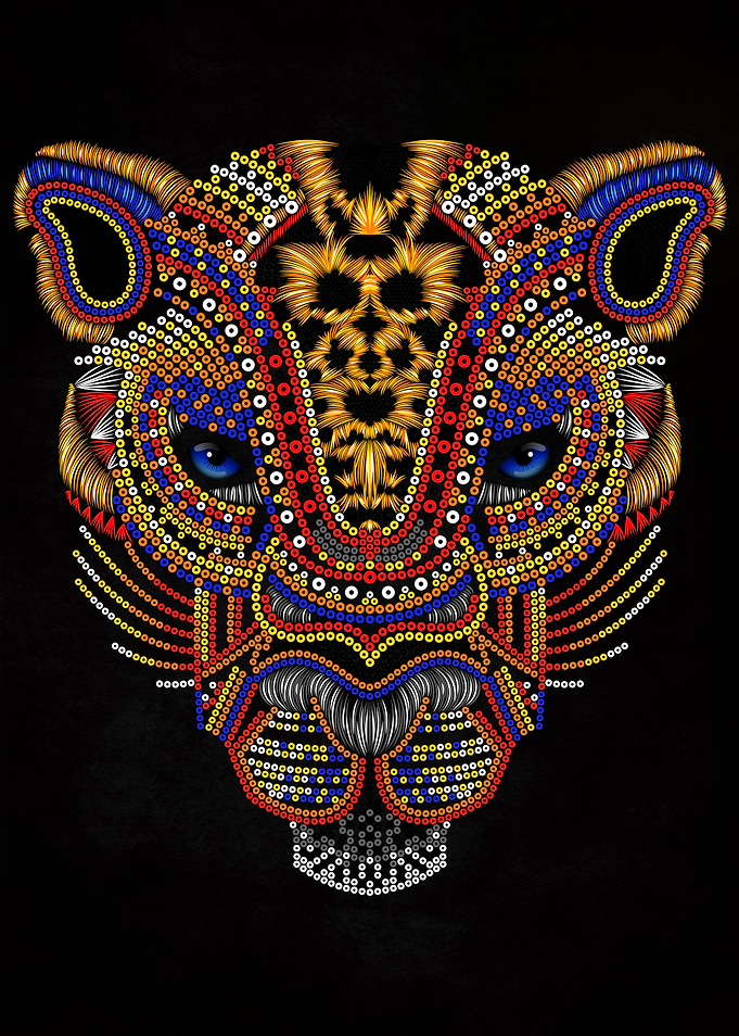 jaguar art boho handmade