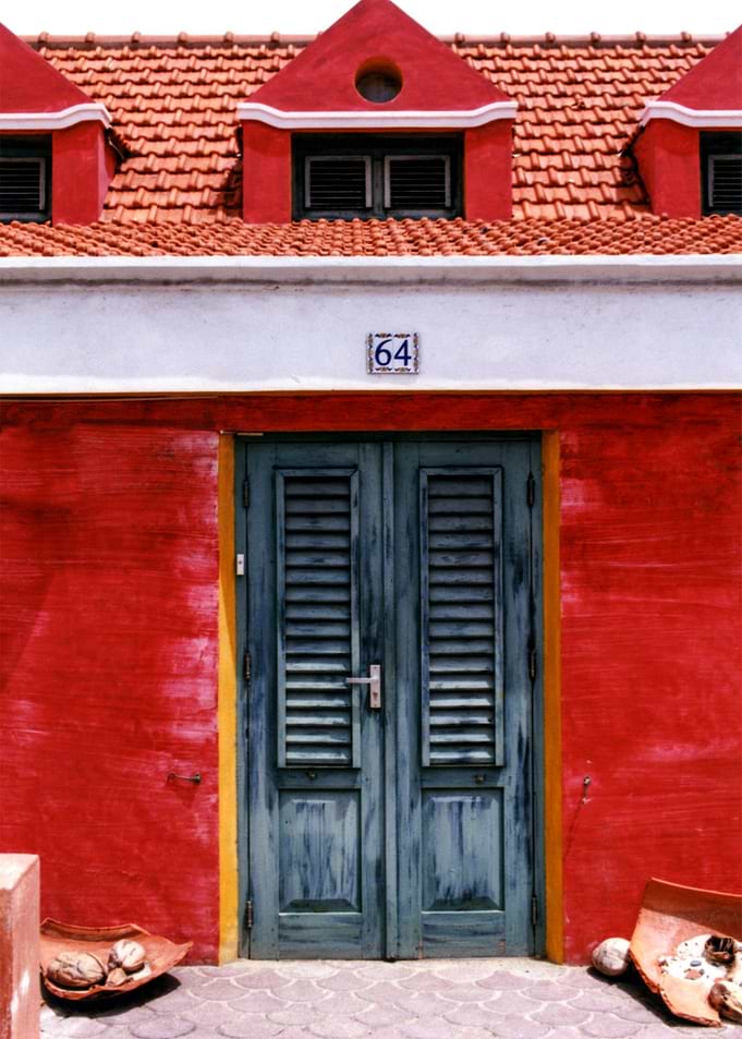 Dutch red house in Aruba