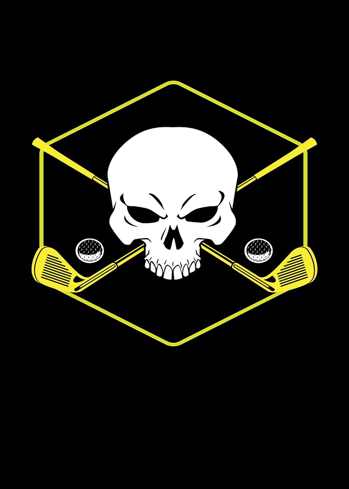 Golf Skull Golfer