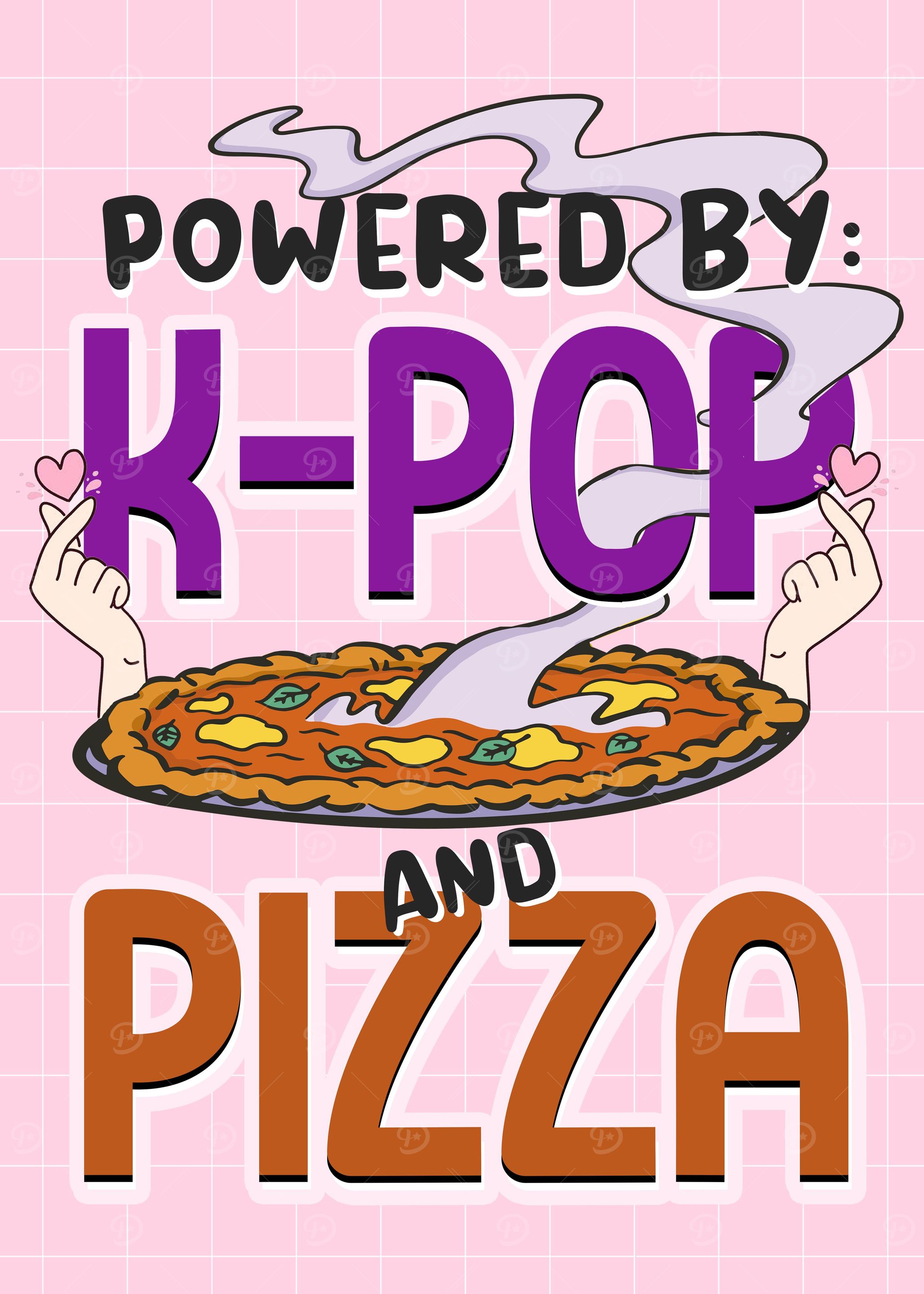 Kpop Pizza Finger Heart