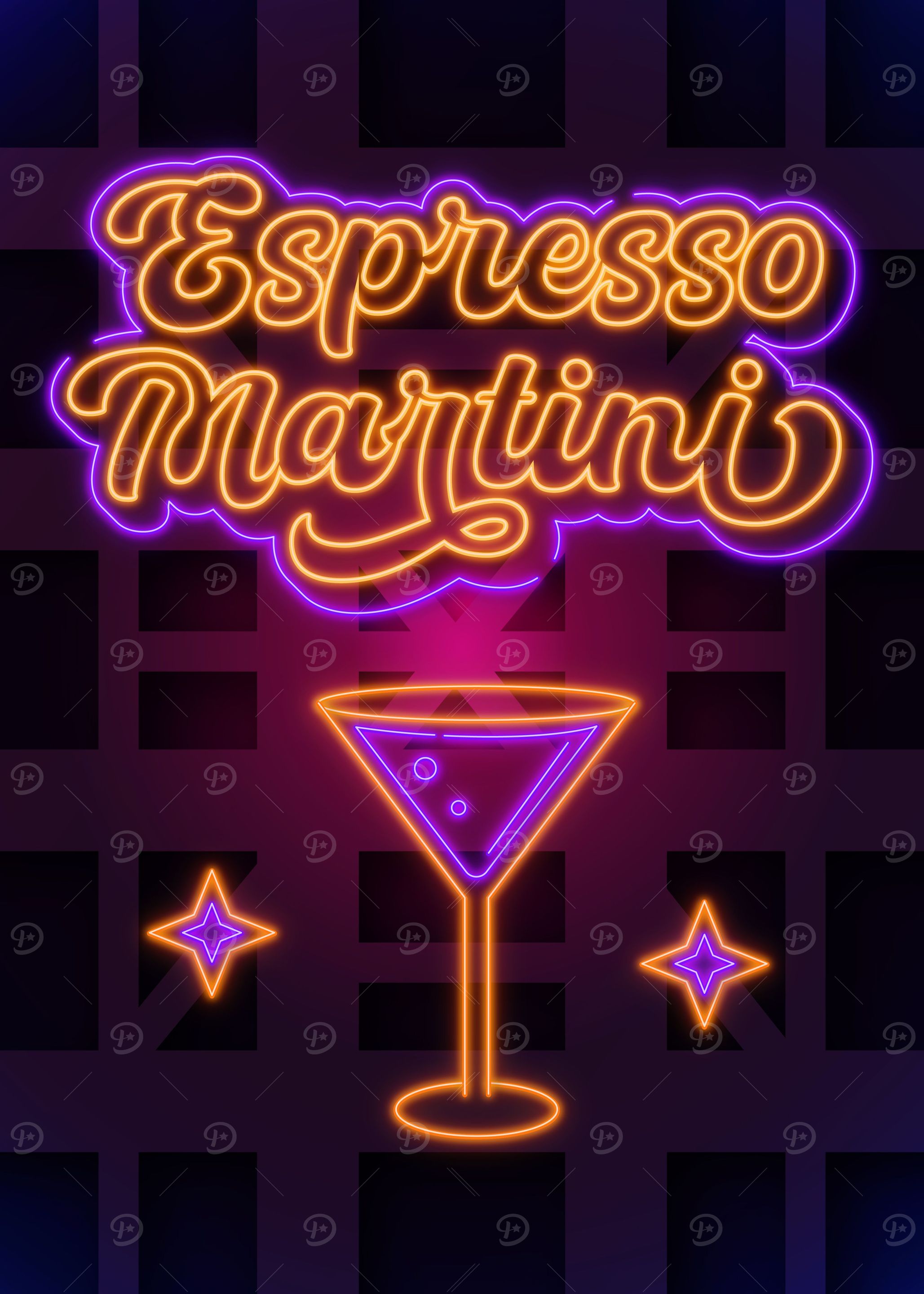 Espresso Martini Neon Art