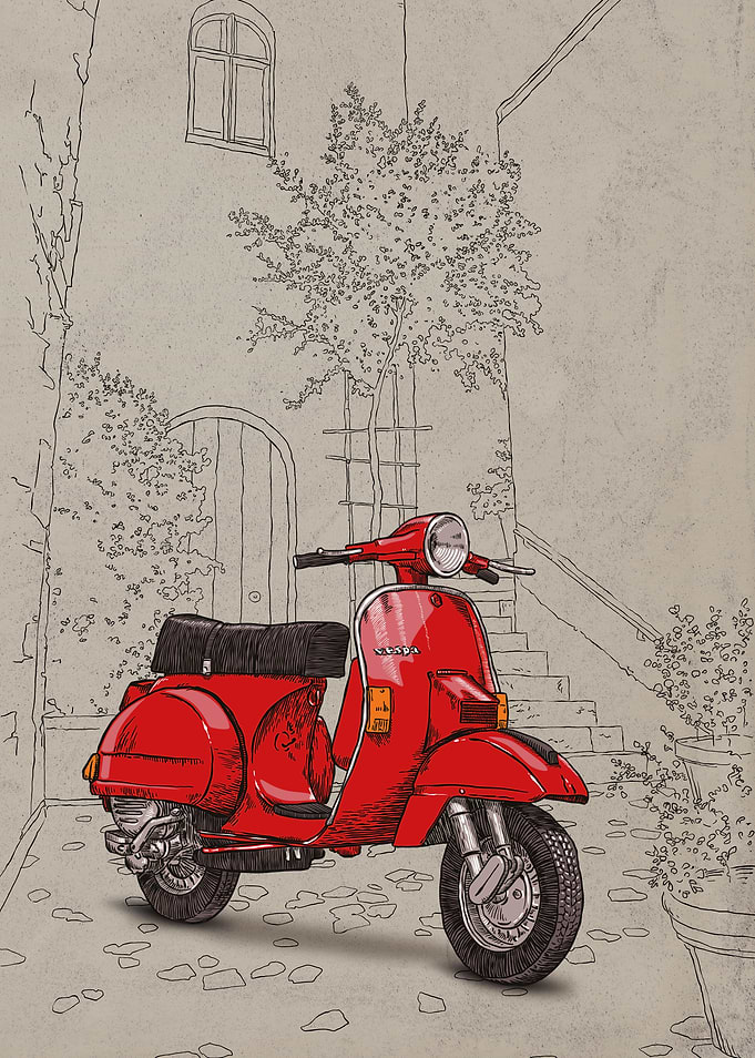 Red Vespa