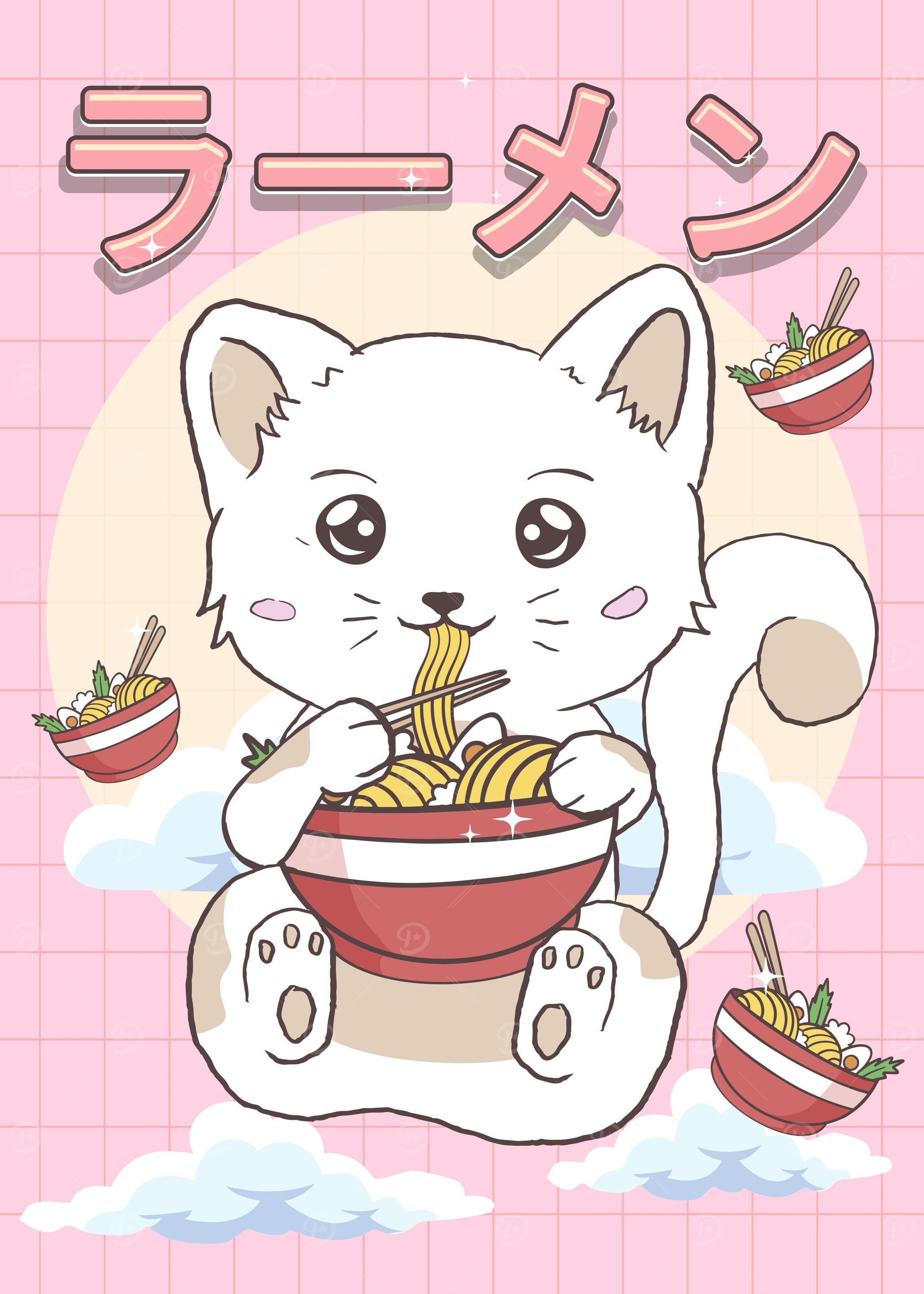 Kawaii Cat Ramen Noodles