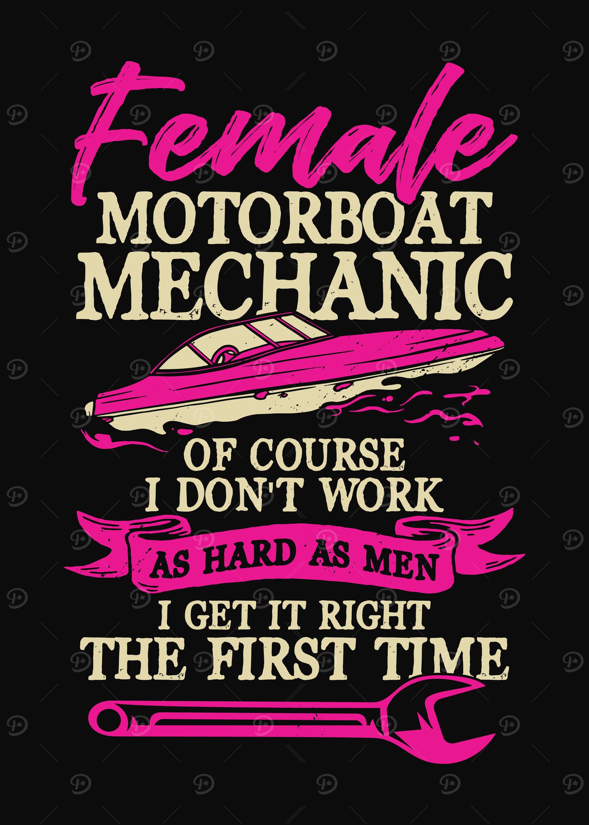 Female Motorboat Mechanic